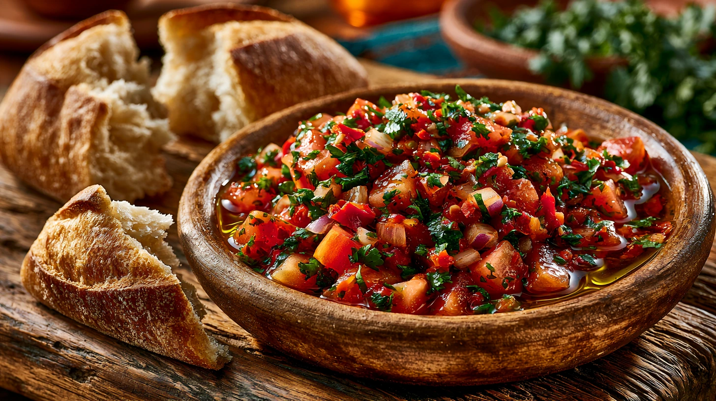 Pebre with Marraqueta