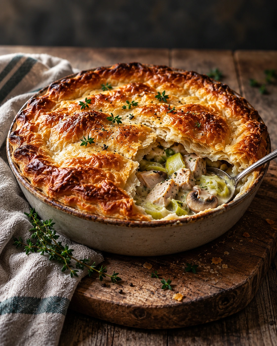 Irish Chicken and Leek Pie