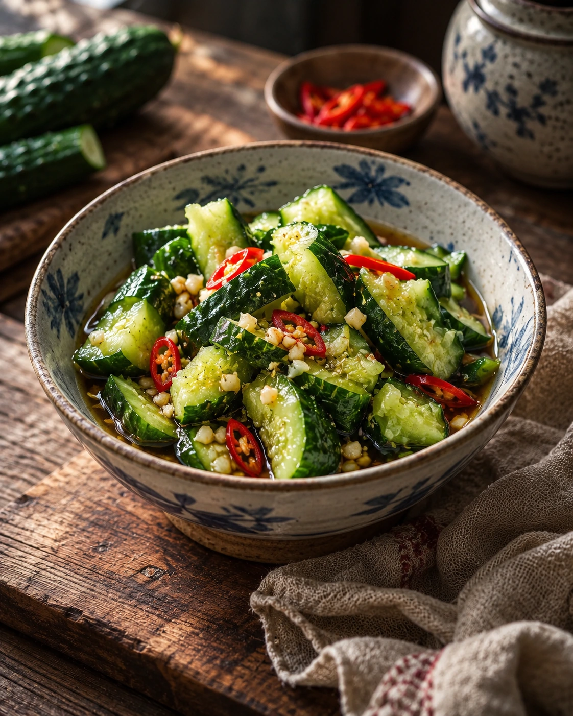 Taiwanese Smashed Cucumber Salad