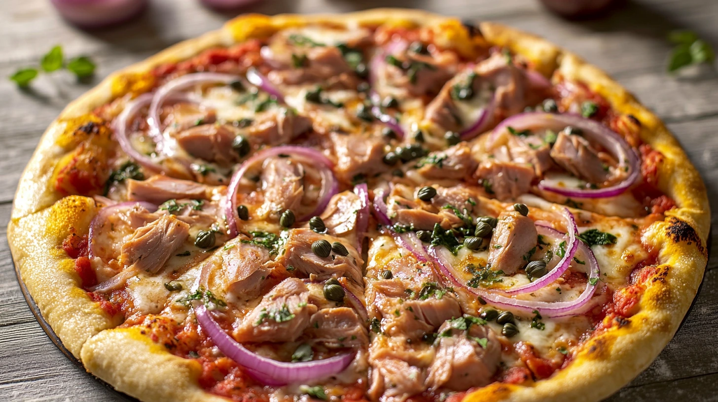 Tuna and Red Onion Pizza