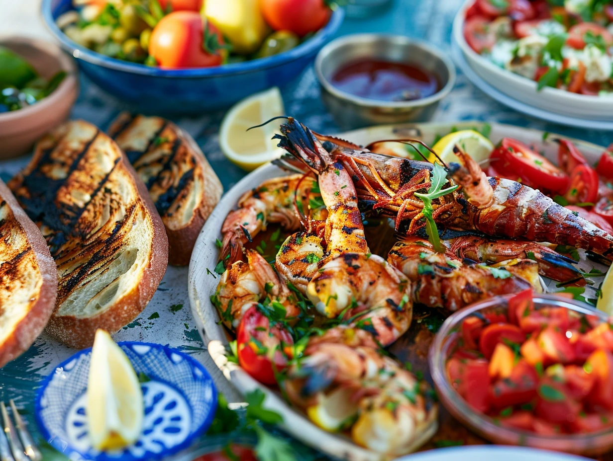 Grilled and coastal dishes