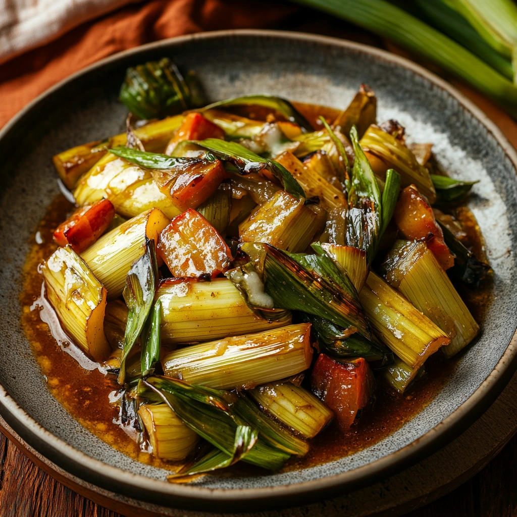 Braised Leeks with Parmesan