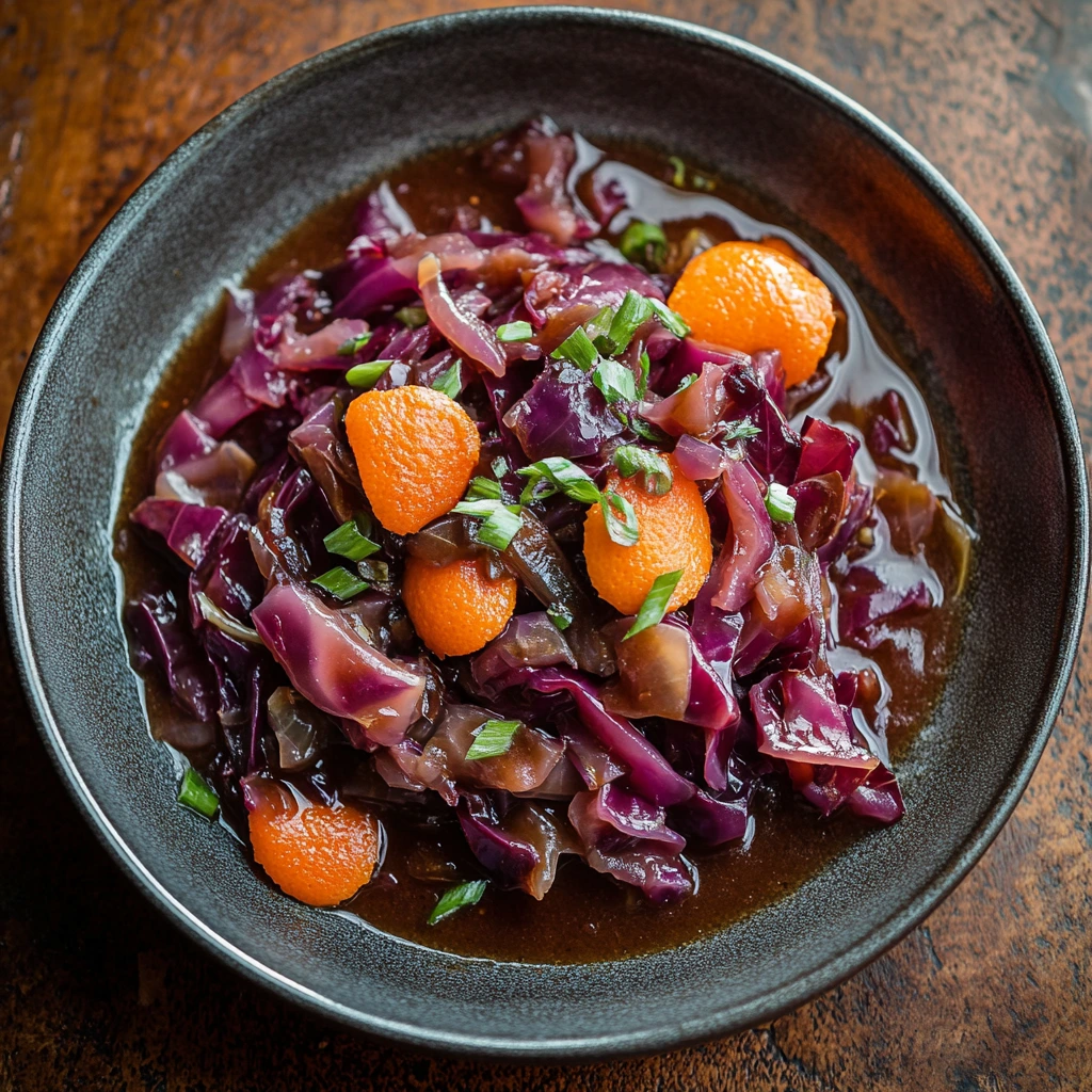 Braised Red Cabbage with Port and Orange