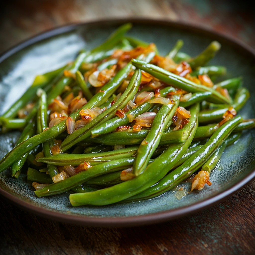 Buttered Runner Beans with Shallots