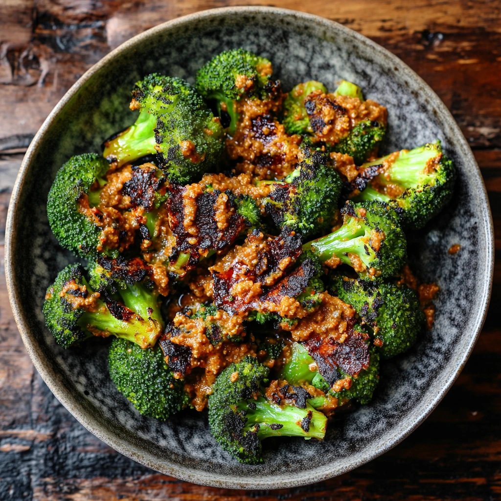 Charred Broccoli with Romesco