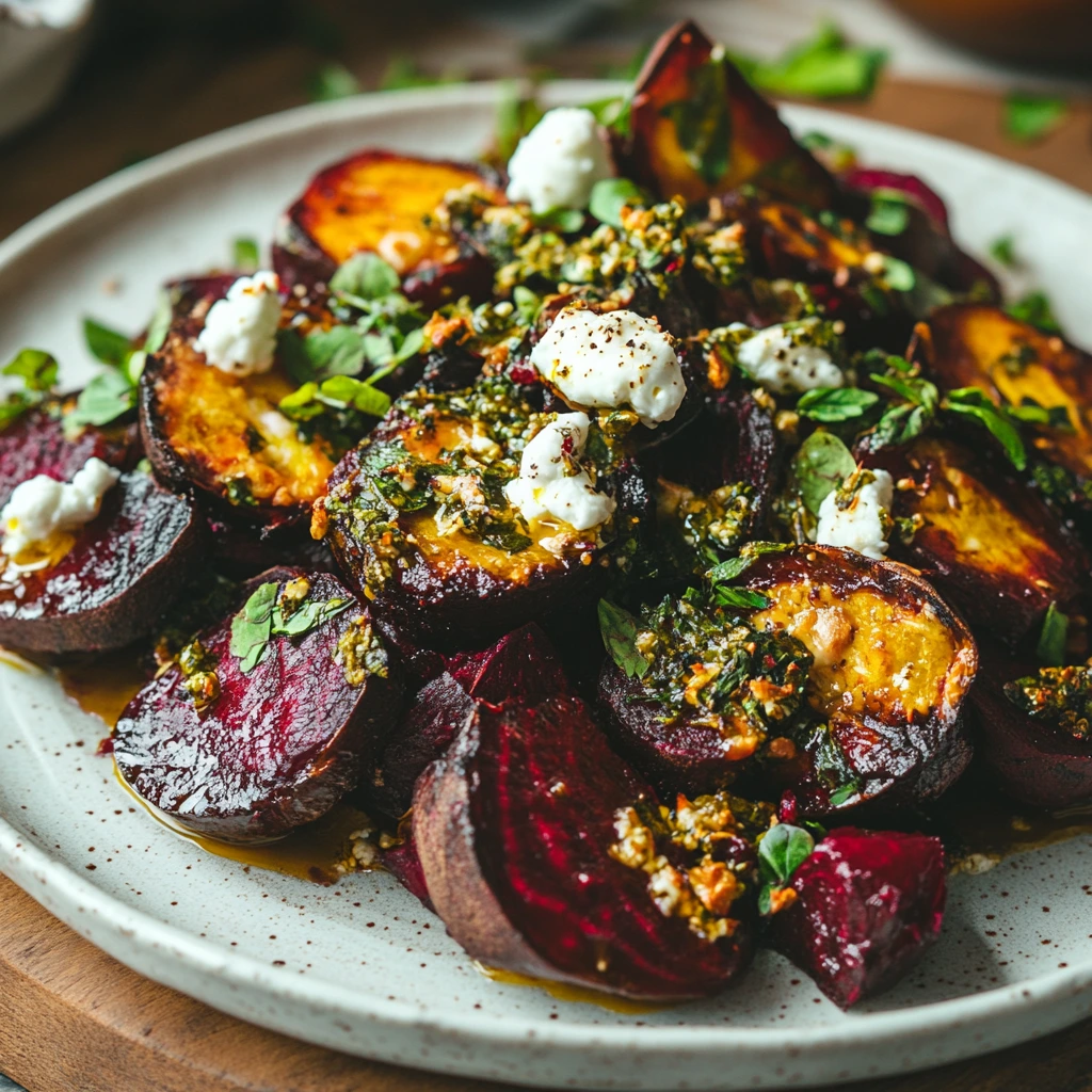 Roasted Beetroot with Goat Cheese
