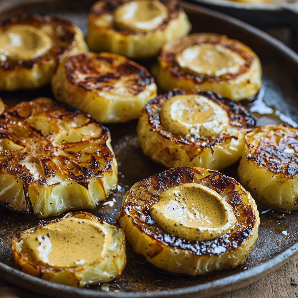 Roasted Celeriac with Mustard Cream