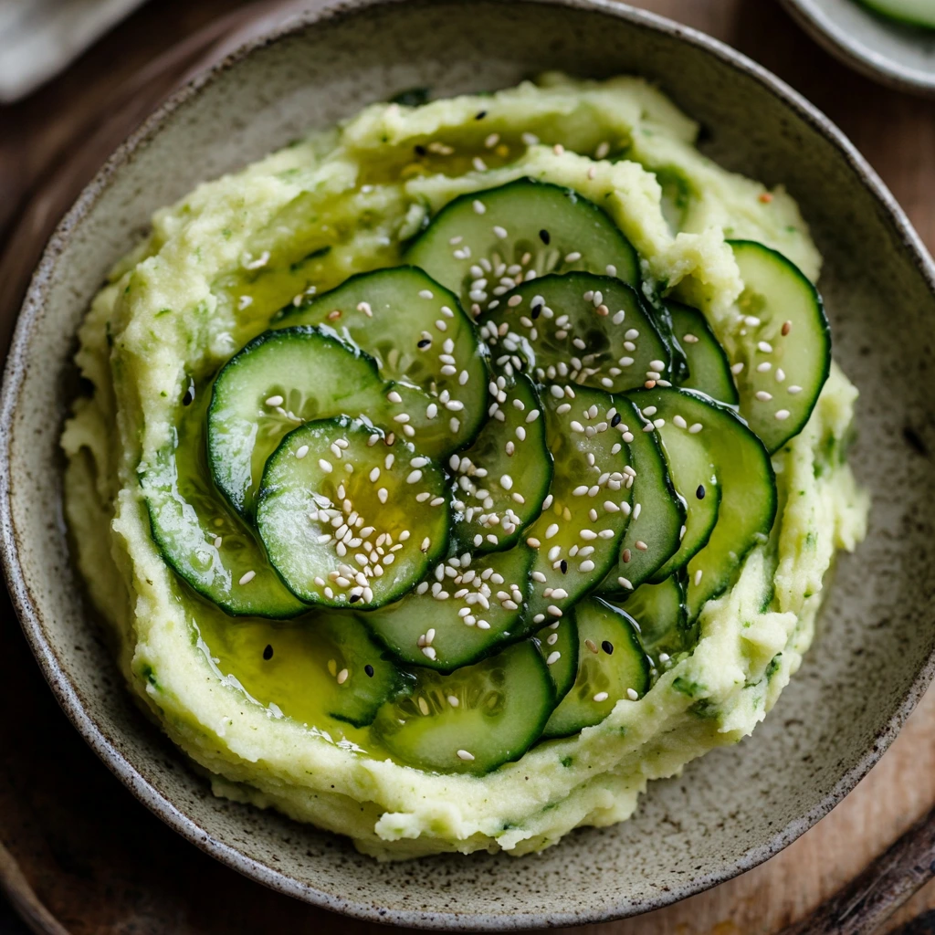 Smashed Cucumber with Sesame Chilli