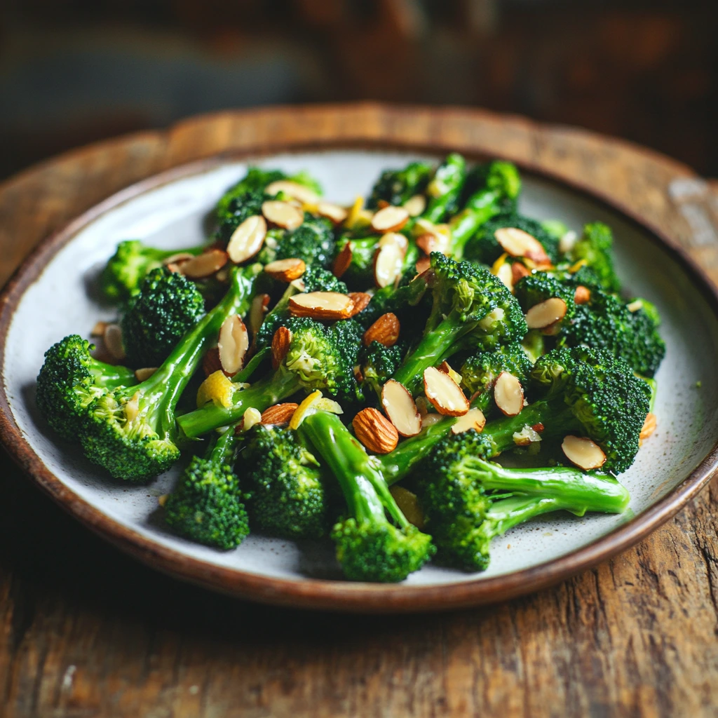 Tenderstem Broccoli with Lemon Almonds